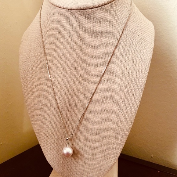 925 Sterling Silver Freshwater Pearl Necklace - Picture 2 of 5